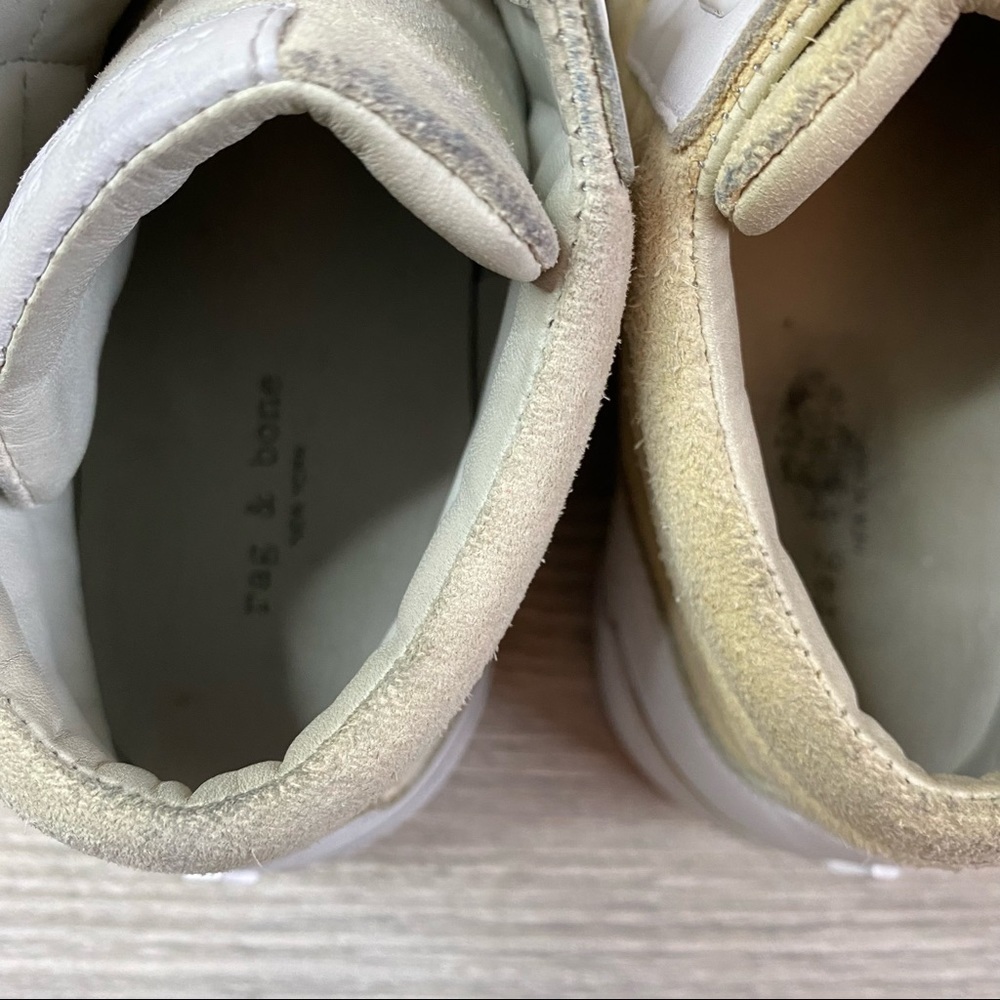 Rag & Bone Nova Cream Suede High Top Sneakers View 5